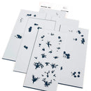 Pinkfresh Studio Stencils 4"X9" 6pack Rainbow Daisies Layering