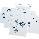 Pinkfresh Studio Stencils 4.25"x5.5" 6/Pkg Lovely Blooms