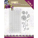 Find It Trading Precious Marieke Die - Rose Fence Rectangle, Romantic Roses*