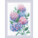 RIOLIS Counted Cross Stitch Kit 8.25"X11.75" Graceful Hydrangeas*