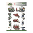 Find It Trading Amy Design A4 Punchout Sheet - Vintage Transport - Moped