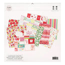 Pink Paislee Single -Sided Paper Pad 12in X 12in, 12 Designs - Lucky Us*