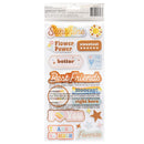 Jen Hadfield Flower Child Thickers Stickers 47 pack Phrase with Silver Holographic Foil*