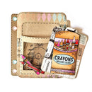 Elizabeth Craft Clear Stamps - Crayons with Journaling Cards
