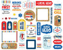 Echo Park Cardstock Ephemera 33 pack Frames & Tags, First Responder*