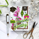 Pinkfresh Studio Stencils 6.25"X9.75" 3 pack - Brushed Sentiments Holiday Layering*