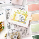 Pinkfresh Studio Stencils 4.25"X 5.25" (10.8cm x 13.3cm)6 pack Happy For You Layering*