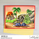 Stamping Bella Cling Stamps Cave Backdrop*
