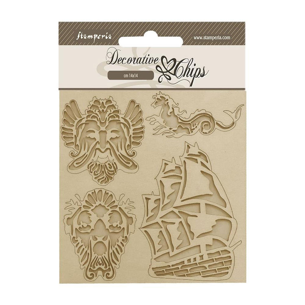 Stamperia - Voyages Fantastiques Collection - Decorative Chips - Nets