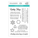Spellbinders Clear Acrylic Stamps By Becca Feeken - Quilty Hugs Sentiments