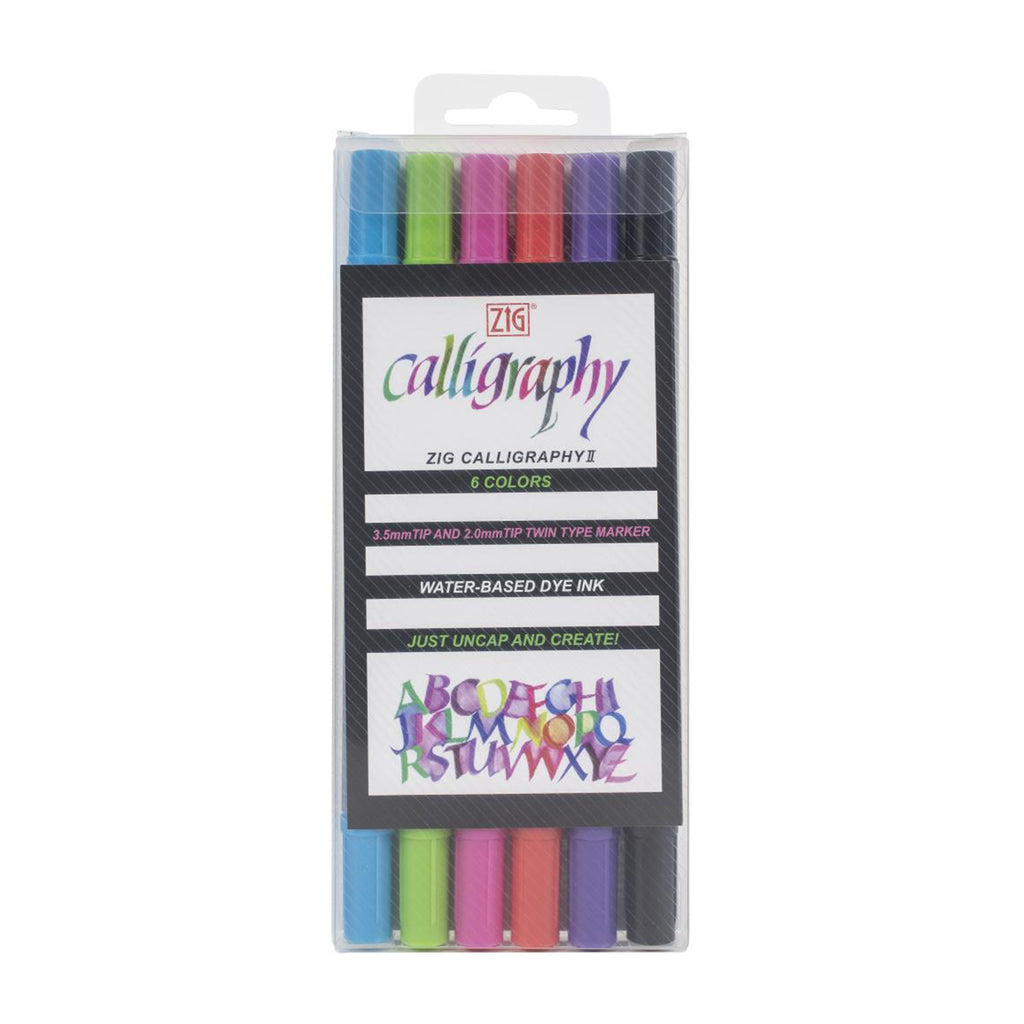 Zig Memory System Calligraphy Marker, Set of 4 Purple