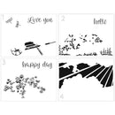 Crafter's Workshop Layered Card Stencil 8.5"X11" - A2 Layered Happy Wheelbarrow*