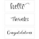 Crafter's Workshop Layered Card Stencil 8.5"X11" - Slimline Layered Hello
