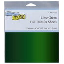Crafter's Workshop Foil Transfer Sheets 6"X6" 12pack - Lime Green