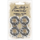 Tim Holtz Idea-Ology - Metal Adornments 4 pack Christmas*