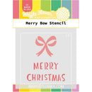 Waffle Flower Stencil 3"x 3" - Merry Bow*