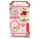 BoBunny - Count The Ways Adhesive Layered Chipboard with Pink Glitter Accents*