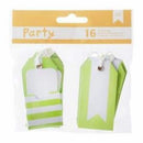 American Crafts - Diy Party Pocket Tags 16 Pieces Green & White