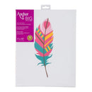 Anchor Big Stitch Art Embroidery Kit 11X14 - Feather Stamped On Stretched Canvas
