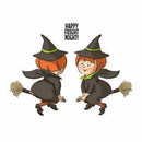 Art Impressions Spinners Cling Rubber Stamp 7Inch X4inch Witch