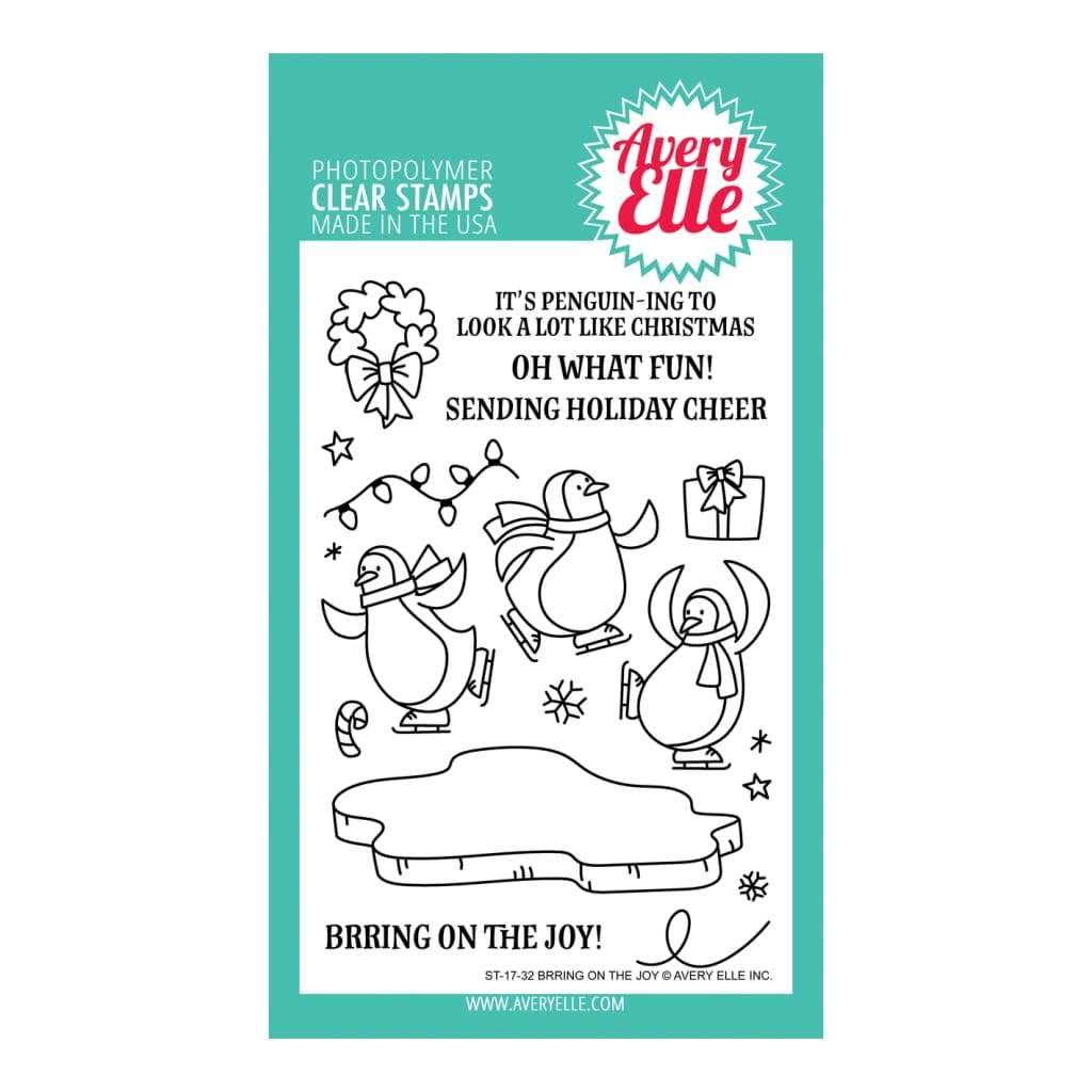 Avery Elle Clear Stamp Set 4 Inch X6 Inch Bring On The Joy Craftonline 5243