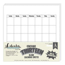 Authentique 100lb Single-Sided Cardstock 12in X 12in 13 pack - Calendar Collection, Blank*