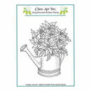 Class Act Cling Mounted Rubber Stamp 4.25In.X5.75In. Poinsettia Watering Can