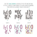 Concord & 9th Clear Stamps 6 inch X8 inch Triple Step Hooray*