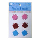 Deja Views - Flocked Brads- Girl Flowers