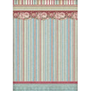 Stamperia Rice Paper Sheet A4 - Striped Wallpaper
