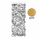 Elizabeth Craft Design - Rubber Ducky Peel-Off Stickers Gold