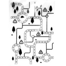 Apple Blossom - Road Pattern - Embossing Folder 4x6 inch