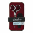 Gingher Curved Embroidery Scissors 4 inch with Leather Sheath