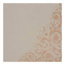 Hambly Screen Prints - 12X12 Screen Printed Paper - Corner Vine - Metallic Copper On Kraft (Pack Of 5)