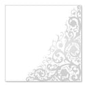 Hambly Screen Prints - Corner Vine Overlay - Metallic Silver (Pack Of 5)