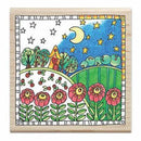 Hampton Art - Color Me Mounted Rubber Stamp 3.5Inch X3.5Inch Garden