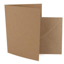 Poppy Crafts 5x7in 300gsm Cards and Envelopes - Brown Kraft - Pack of 10