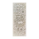 Multicraft Foil Shimmer Stickers Clear Assortment Merry Christmas