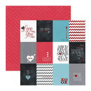 My Mind's Eye - Cupid's Arrow Collection No. 14 - Foiled Double-Sided Cardstock 12"X12" - Love Journal