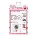 Motion Crafts Animation Clear Stamps, Die & Grid Set Bird-Circle Slider Card 3.124inch Diameter