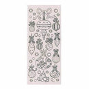 Multicraft Foil Shimmer Stickers Clear Assortment 4X9.5 Inches - Silver