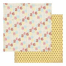 My Mind's Eye - Kraft Funday - Happy Days - Lemon Drop 12X12 Double-Sided Kraft