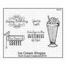 North Coast Creations Cling Rubber Stamp 5 Inch X6.75 Inch Ice Cream Shoppe