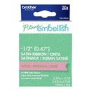 P-Touch Embellish Satin Ribbon Gold On Pink