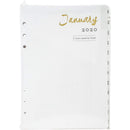 Websters Pages - A5 Planner 12-Month Calendar Insert 2020*