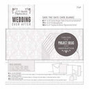 Papermania Ever After Wedding Blank Cards 25 Pack White Damask Screen Print