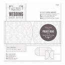 Papermania Ever After Wedding Card Wraps - White Damask Screen Print