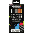 Pebeo - 4Artist Marker Set 5 pack - Metal 4mm