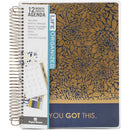 Paper House 12-Month Undated Planner - Brass Dahlia With Navy Background*