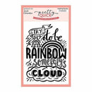 Pretty Quick Inspiring Quotes Try to be a Rainbow A6 Stamp